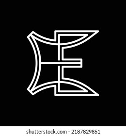Letter E Line Logo Design