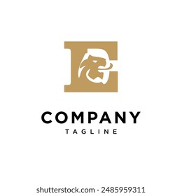 Letter E Lion elegant logo icon vector template.eps
