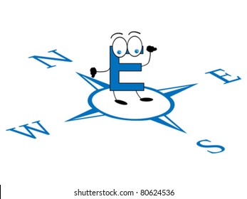 letter e location