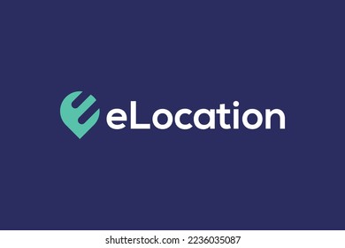 Letter e Location Brand Design Template