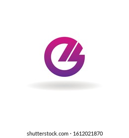 letter e logo abstract circle element template