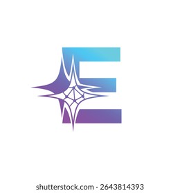 Letra E logotipo, E logotipo, conjunto de logotipo AI, design moderno e mínimo, inspirado na tecnologia, ícones e símbolos coloridos, adequado para inteligência artificial, inovação, marca, start-ups e identidade digital.