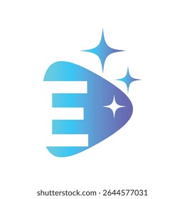 Letra E logotipo, E logotipo, conjunto de logotipo AI, design moderno e mínimo, inspirado na tecnologia, ícones e símbolos coloridos, adequado para inteligência artificial, inovação, marca, start-ups e identidade digital.