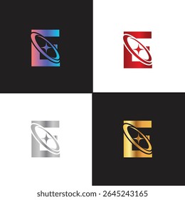 Letra E logotipo, E logotipo, conjunto de logotipo AI, design moderno e mínimo, inspirado na tecnologia, ícones e símbolos coloridos, adequado para inteligência artificial, inovação, marca, start-ups e identidade digital.