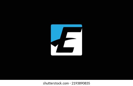 Logo des Buchstaben E, Logo-Design des Alphabets.