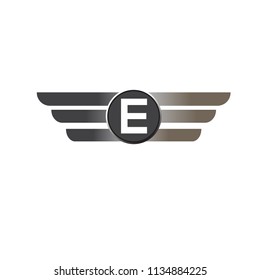 Letter E logo. Alphabet logotype vector design