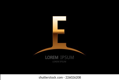 Letter E logo. Alphabet logotype vector design.