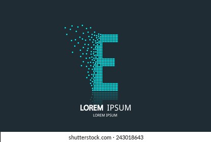 Letter E logo. Alphabet logotype vector design.