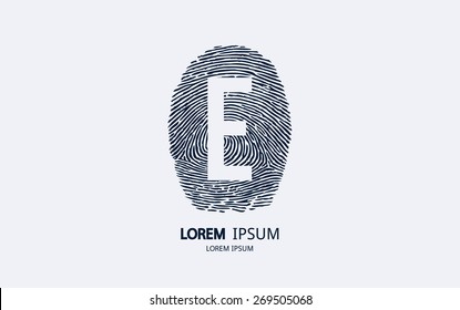 Letter E logo. Alphabet logotype vector design.