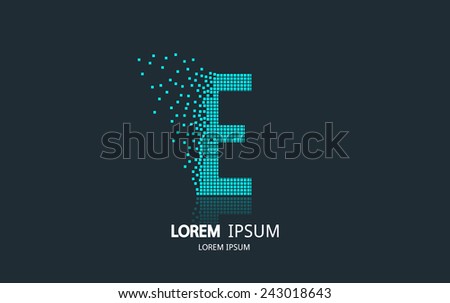 Letter E logo. Alphabet logotype vector design.