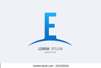 Letter E logo. Alphabet vector logotype design.