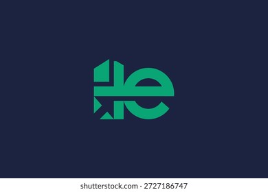 letter e logo arrow icon vector design with modern minimalist style and professional branding concept.