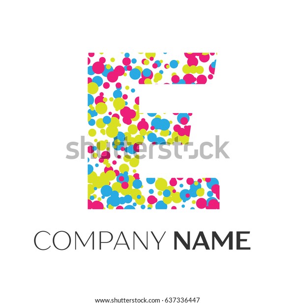 Letter Blue Yellow Stock Vector (Royalty Free) 637336447