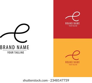 letter e logo brand company