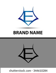 Letter e logo. Business logo vector illustration
