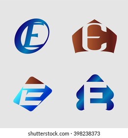 Letter e logo. Business logo vector illustration
