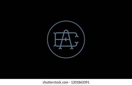 LETTER E AND A LOGO WITH CIRCLE FRAME FOR LOGO DESIGN OR ILLUSTRATION USE