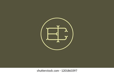 LETTER E AND I LOGO WITH CIRCLE FRAME FOR LOGO DESIGN OR ILLUSTRATION USE