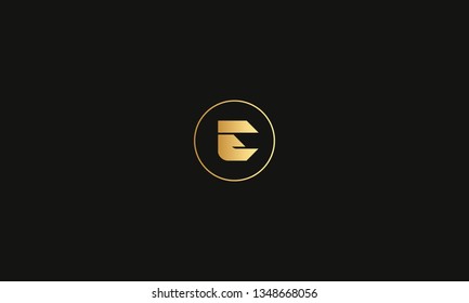 LETTER E LOGO WITH CIRCLE FRAME FOR LOGO DESIGN OR ILLUSTRATION USE