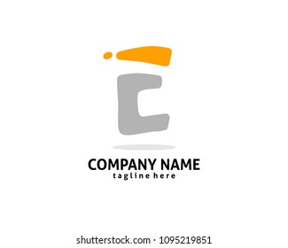 Letter E logo with colorful. abstract alphabet vector.