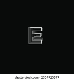Ideas del logotipo del concepto de logotipo Carta E para empresas y efectos de texto de empresas