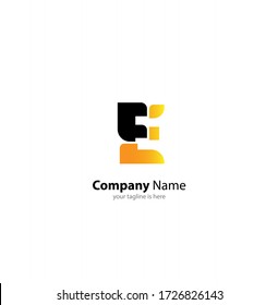concepto de logotipo de letra e con fondo blanco