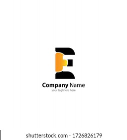 concepto de logotipo de letra e con fondo blanco