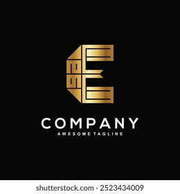 Letra E diseño de logotipo para los negocios