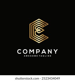 Letra E diseño de logotipo para los negocios