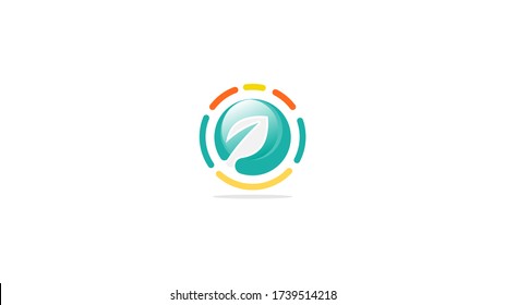 The letter e logo design can be used for the ecology logo or the letter g logo design can be used for the go green logo, with a 3d concept that has leaves inside the circle. vector