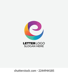 Logo-Design-Symbol für Buchstaben e