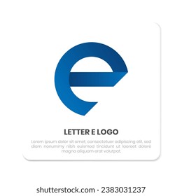 letter E logo design for company initials