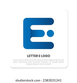 letter E logo design for company initials