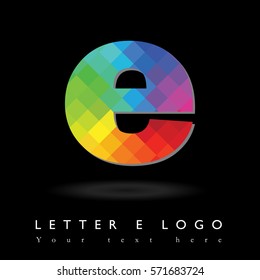 Letter E Logo Design Concept Rainbow Stock Vector (Royalty Free ...