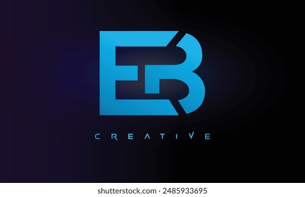 Letter E logo design creative custom clean two alphabet logo
