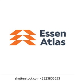 letter e logo design education pencil vector