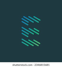 Letter E logo design element with modern concept style