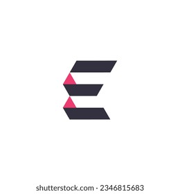Letter E logo design element with modern concept style