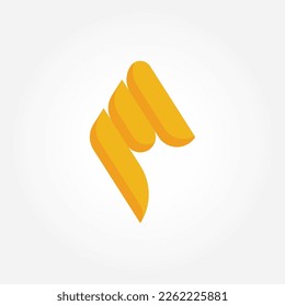 Letter E Logo Design With Flat Style
