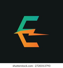 design do logotipo da letra E e símbolo de conceito de vetor da fonte E
