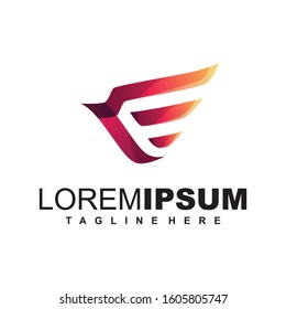 Letter E Logo Design Illustration Vector