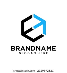 inspiración de diseño de logotipo de letra e