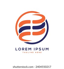 Letter E Logo design Modern Minimal simple concept 