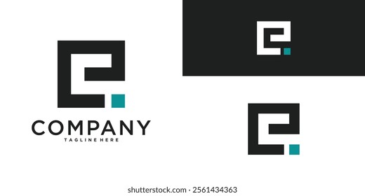 Letter E logo design with modern concept