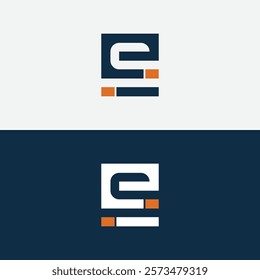 Letter E logo design with modern concept
