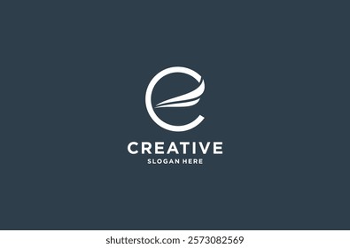 letter E logo design premium vector.