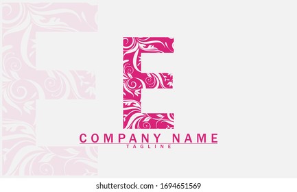 letter E logo design simple modern template
