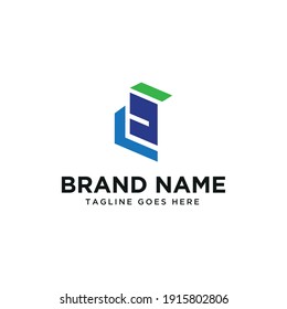 Diseño del logotipo de la letra E. Simple vector inicial del logotipo del icono E.