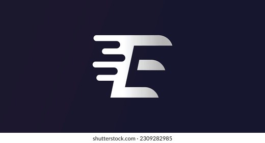 Letter E logo design simple concept Premium Vector
