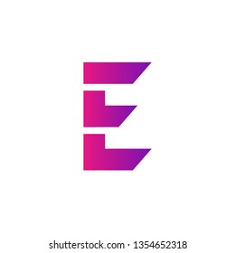 Letter E logo design template element. Minimal unique modern creative trendy business initial based icon logo. Vector illustration. Abstract template. Creative letter.